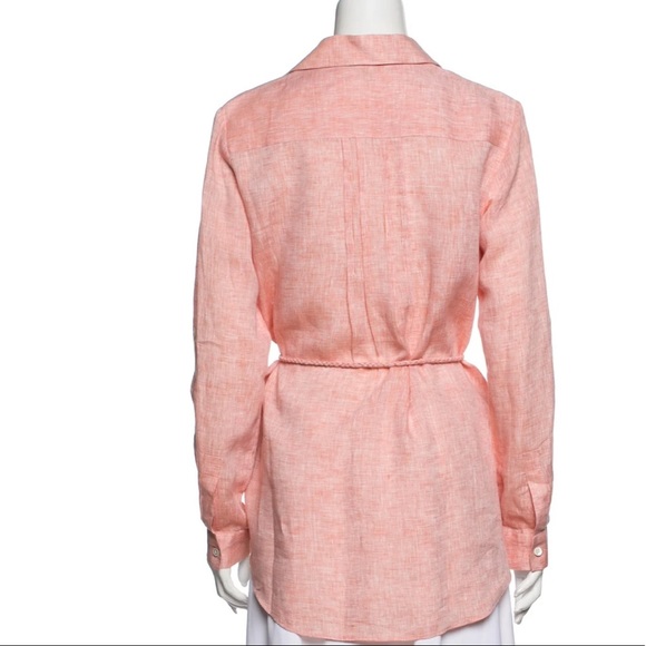 Lafayette 148 Linen Button-Up Top - Picture 3 of 3